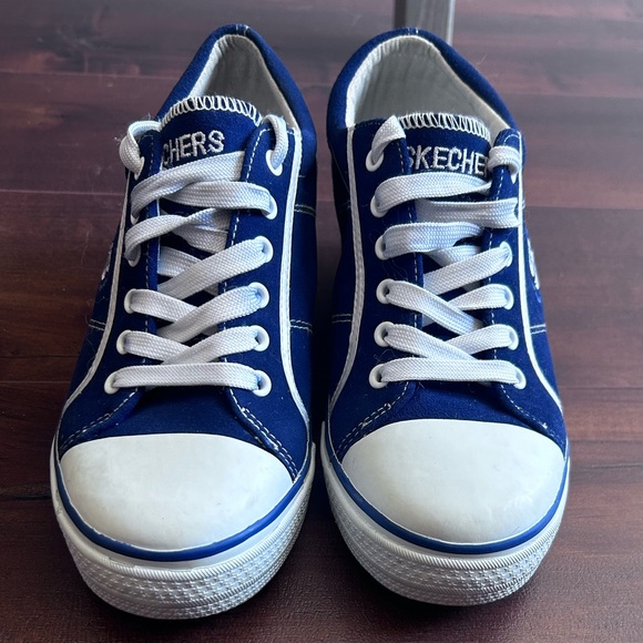 Skechers Something else Hidden Wedge Sneakers. Navy Blue/White. Women’s 7.5 US - Picture 2 of 3